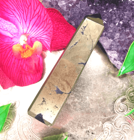 Pyrite Crystal Obelisk - Spirit and Stardust