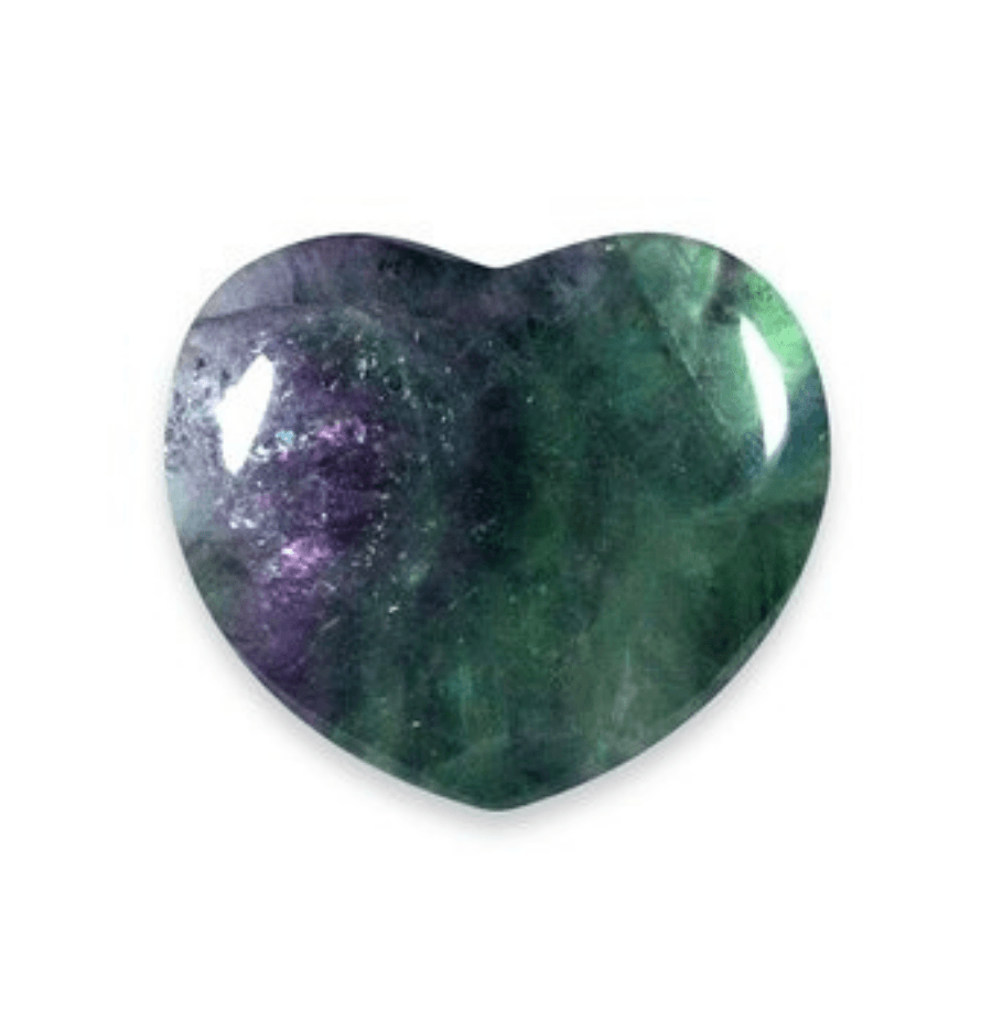 Fluorite Crystal Heart - Spirit and Stardust