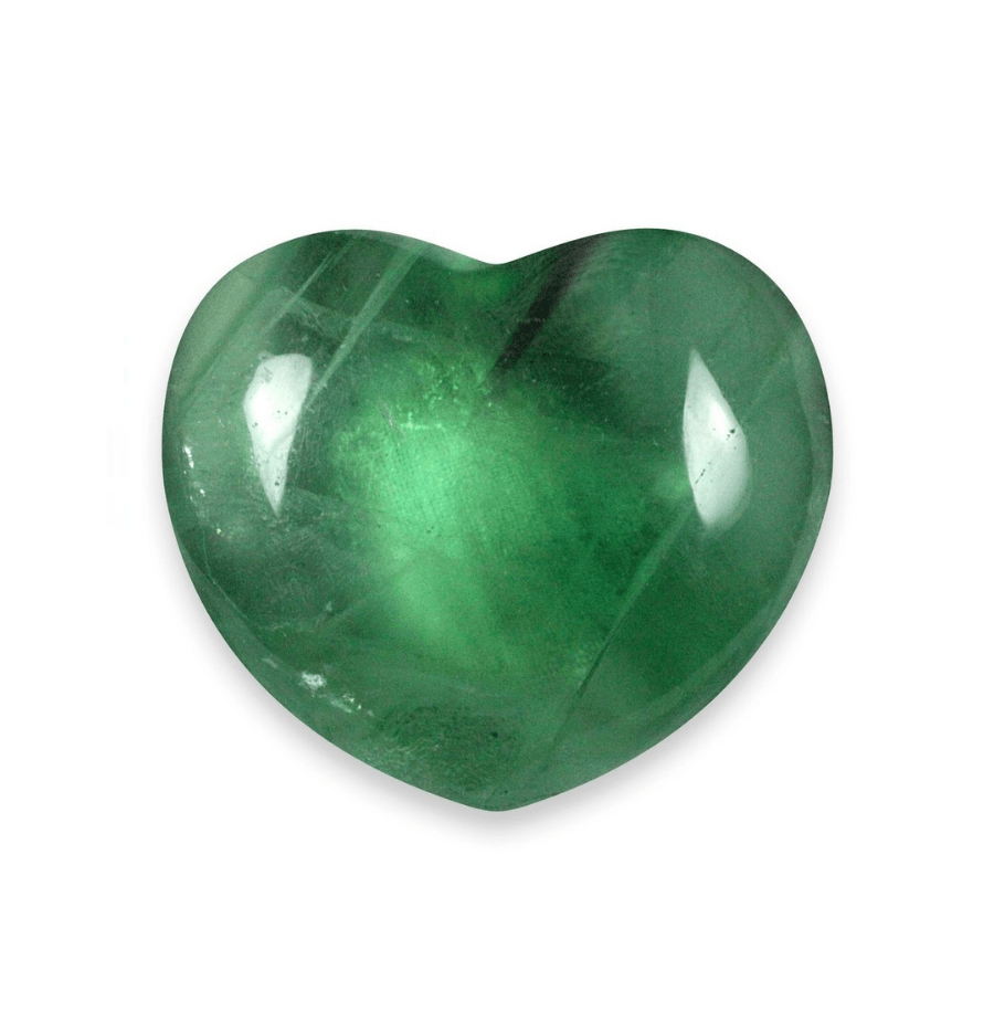 Fluorite Crystal Heart - Spirit and Stardust