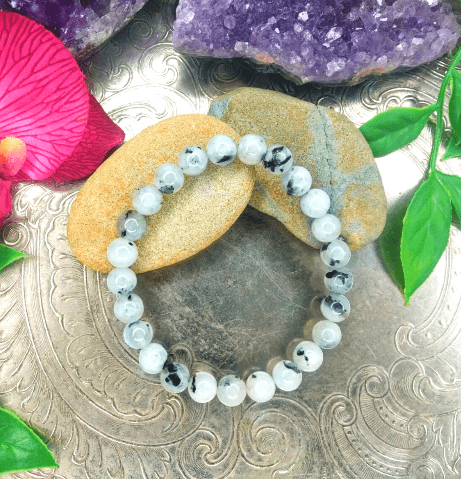 Rainbow Moonstone Bracelet For Feminine Energy - Spirit and Stardust