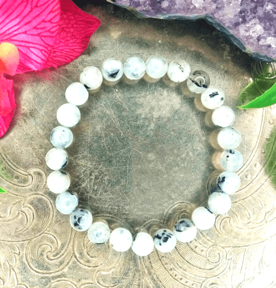 Rainbow Moonstone Bracelet For Feminine Energy - Spirit and Stardust