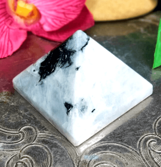 Rainbow Moonstone Crystal Pyramid - Spirit and Stardust