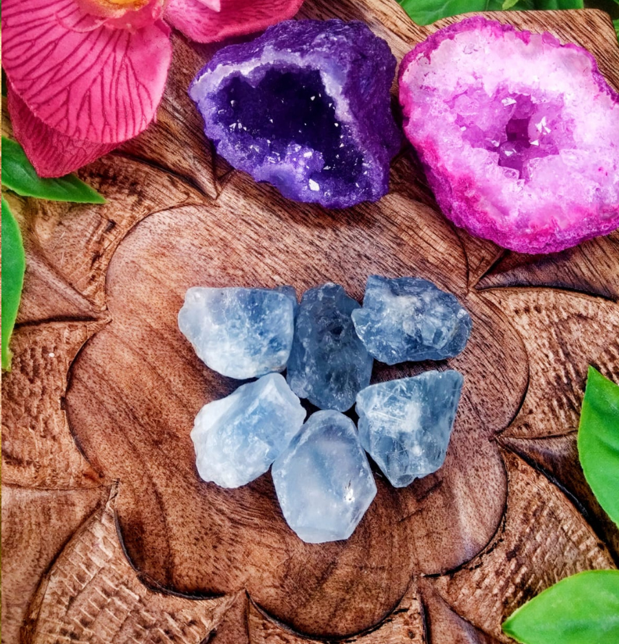 Raw Celestite: Stone of the Crown Chakra