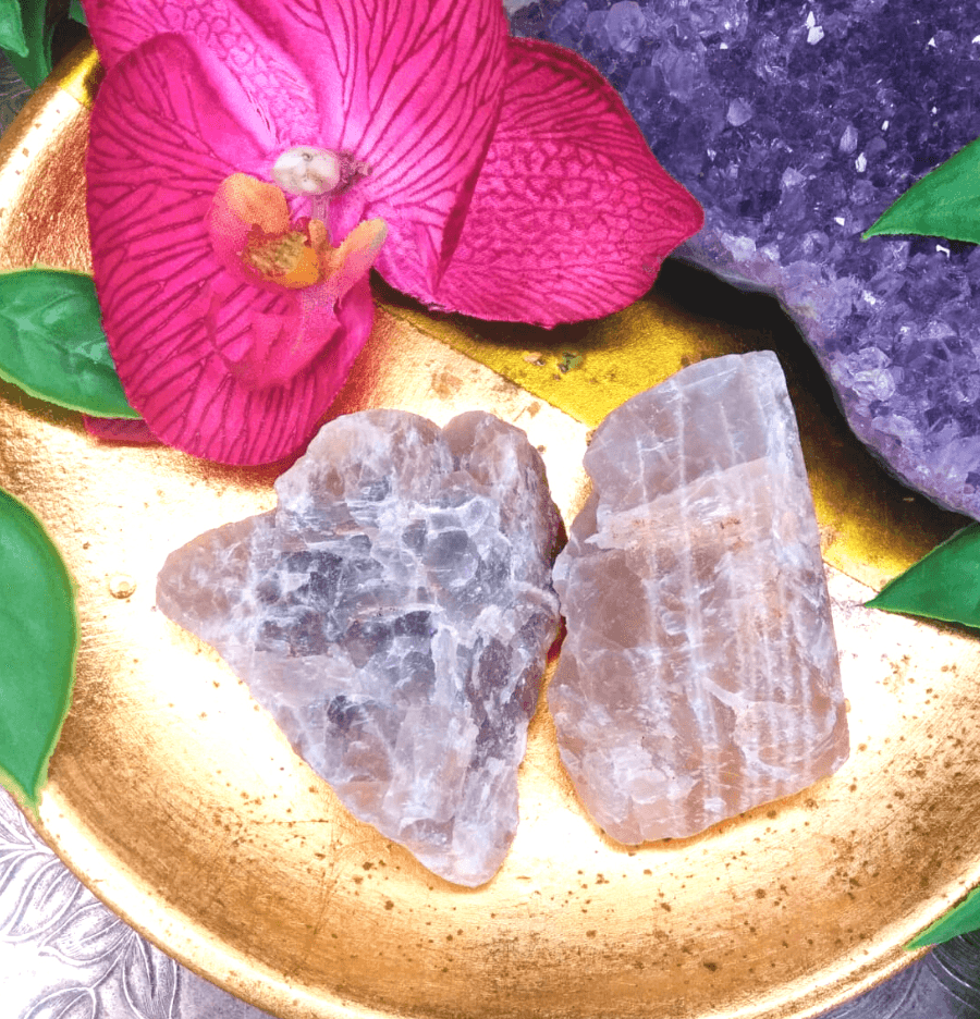 Raw Cream Moonstone - The Stone of Inner Growth - Spirit and Stardust
