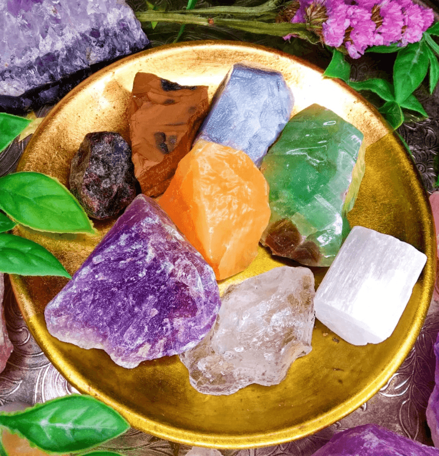 Chakra Raw Crystal Healing Set in Gift Box - Spirit and Stardust