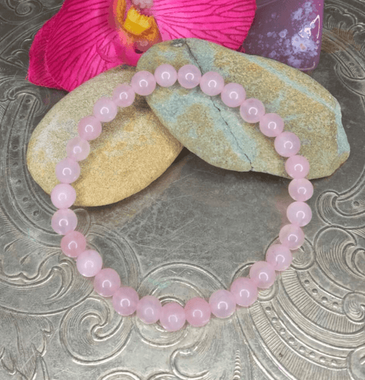 Rose Quartz Bracelet For Love (6mm Beads) - Spirit and Stardust