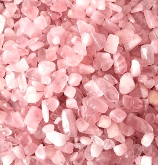 Rose Quartz Crystal Chips - Spirit and Stardust