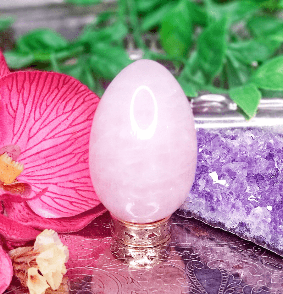 Rose Quartz Crystal Egg - Spirit and Stardust