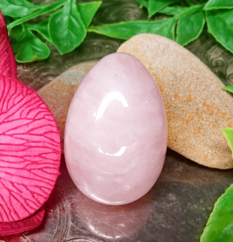 Rose Quartz Crystal Egg - Spirit and Stardust