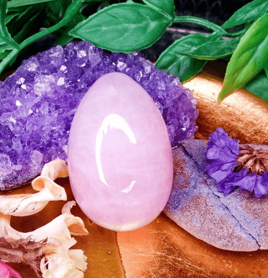 Rose Quartz Crystal Egg - Spirit and Stardust
