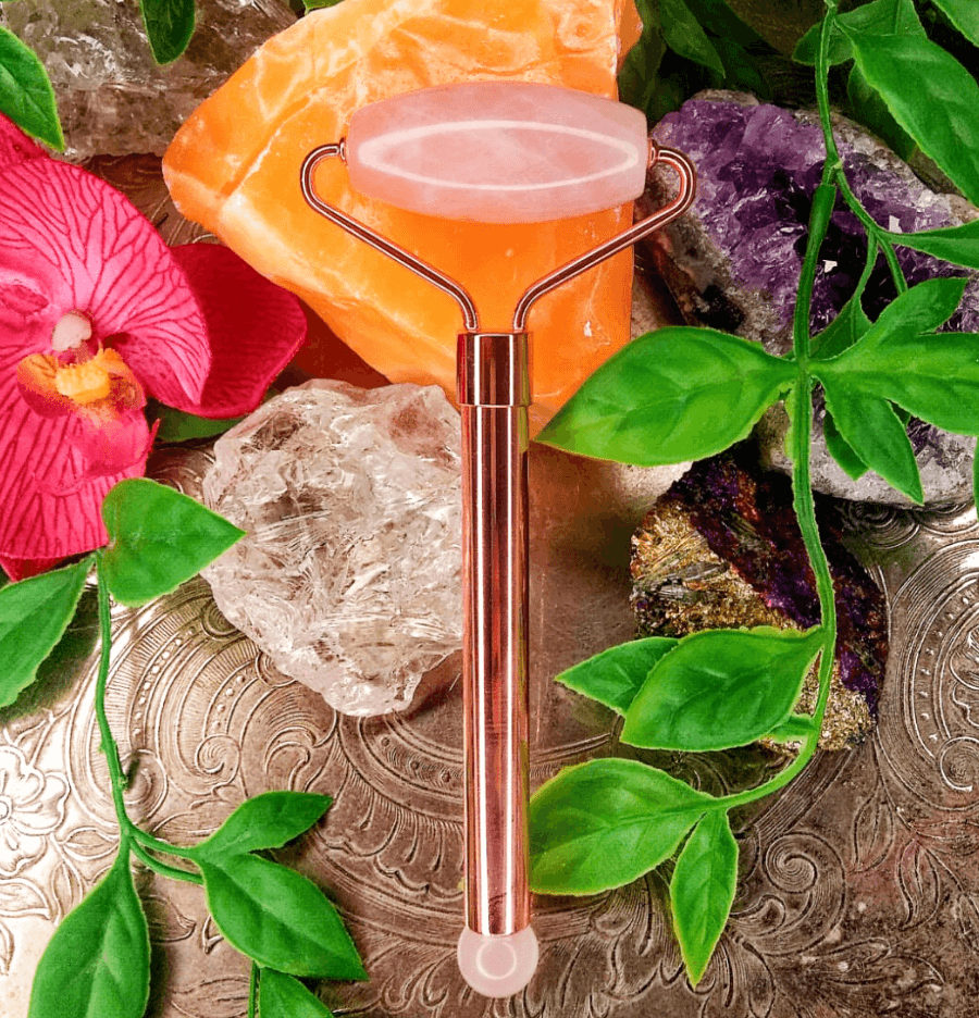 Rose Quartz Crystal Facial Roller - Spirit and Stardust