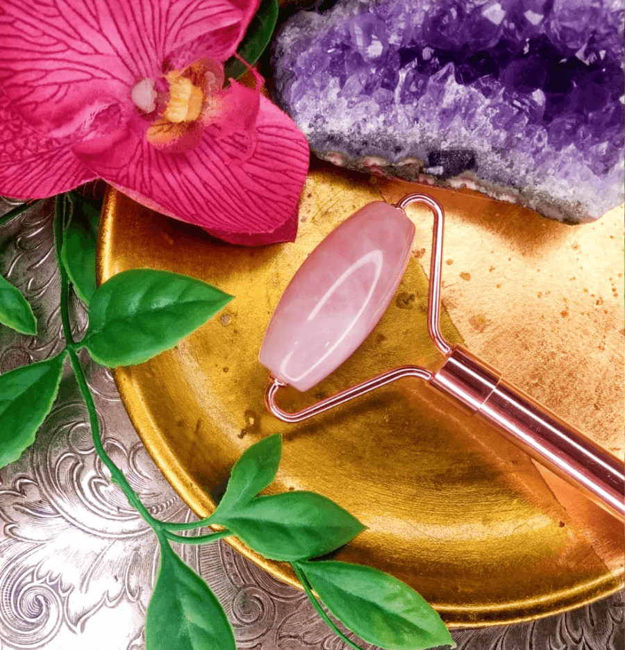 Rose Quartz Crystal Facial Roller - Spirit and Stardust