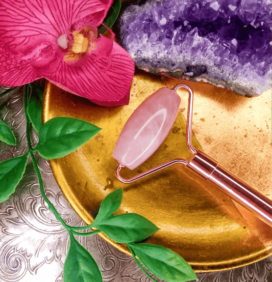 Rose Quartz Crystal Facial Roller - Spirit and Stardust