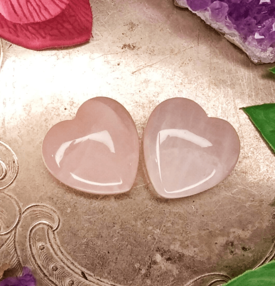 Rose Quartz Crystal Heart (3cm) - Spirit and Stardust