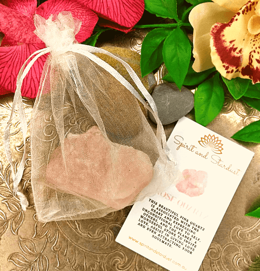 Raw Rose Quartz Wedding Favour/Gift - Spirit and Stardust