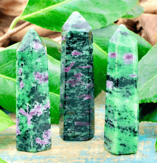 Ruby Zoisite Crystal Tower - Spirit and Stardust