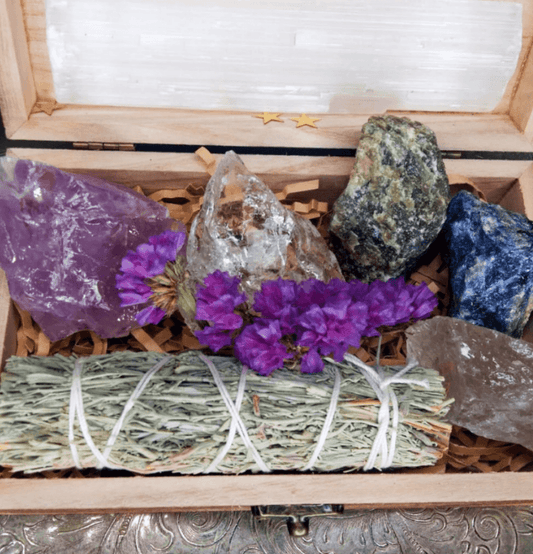 Sagittarius Zodiac Raw Crystal Healing Set In Gift Box - Spirit and Stardust