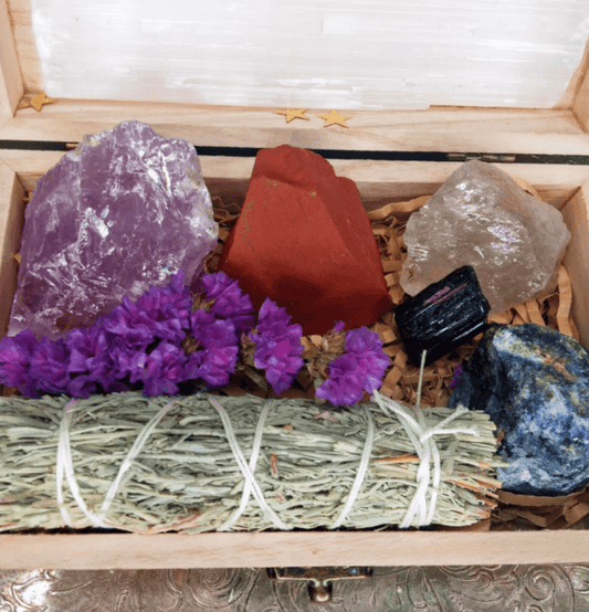Scorpio Zodiac Raw Crystal Healing Set In Gift Box - Spirit and Stardust