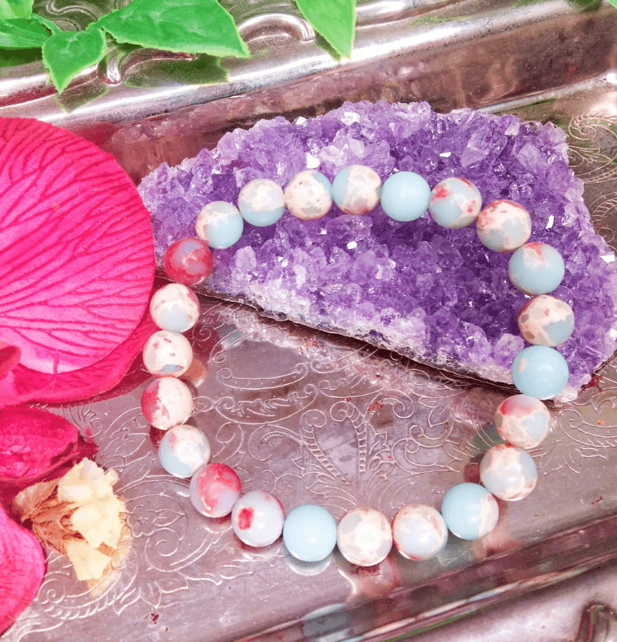 Sea Sediment Jasper Healing Bracelet for Joy - Spirit and Stardust