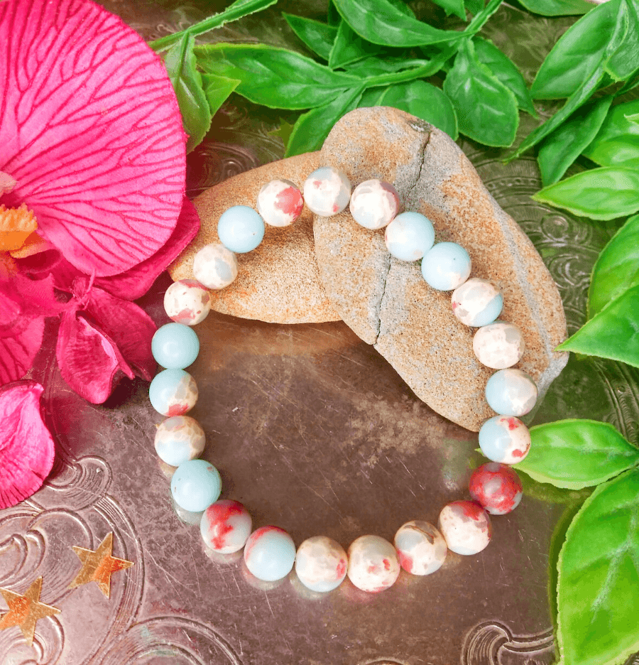 Sea Sediment Jasper Healing Bracelet for Joy - Spirit and Stardust