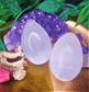 White Selenite Crystal Egg - Spirit and Stardust