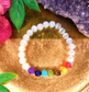 Seven Chakra and Selenite Bracelet For Alignment (8mm)