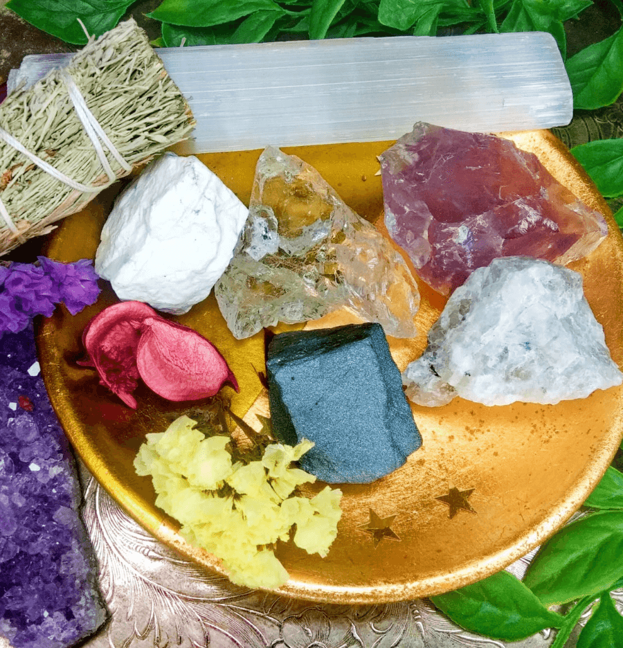 Sleep and Insomnia Relief Raw Crystal Healing Set In Gift Box - Spirit and Stardust