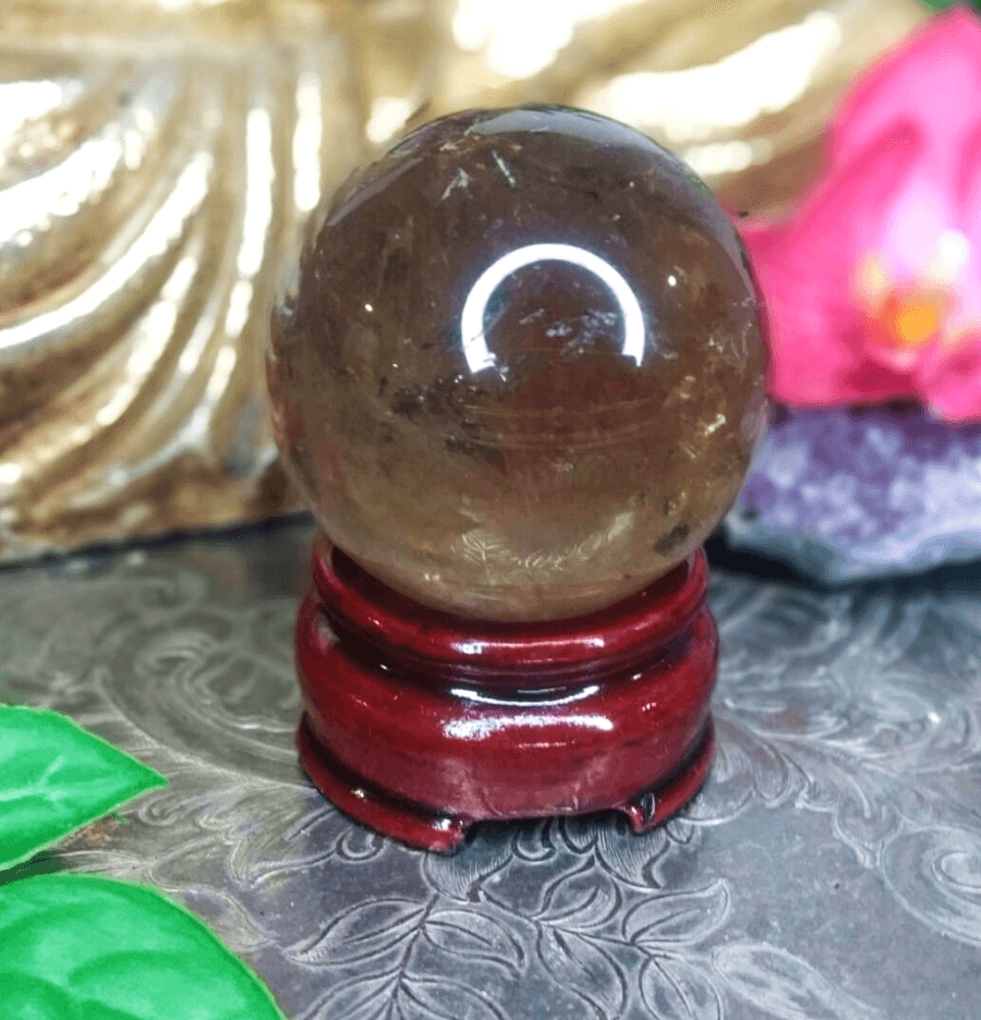Smoky Quartz Crystal Sphere - Spirit and Stardust