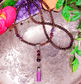 Smoky Quartz and Amethyst Crystal Mala Bead Necklace - Spirit and Stardust