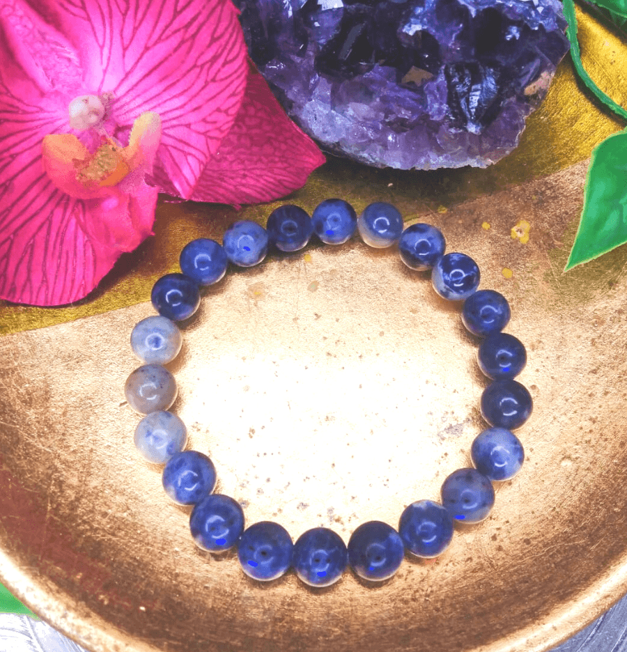 Sodalite Bracelet For Wisdom and Logic - Spirit and Stardust