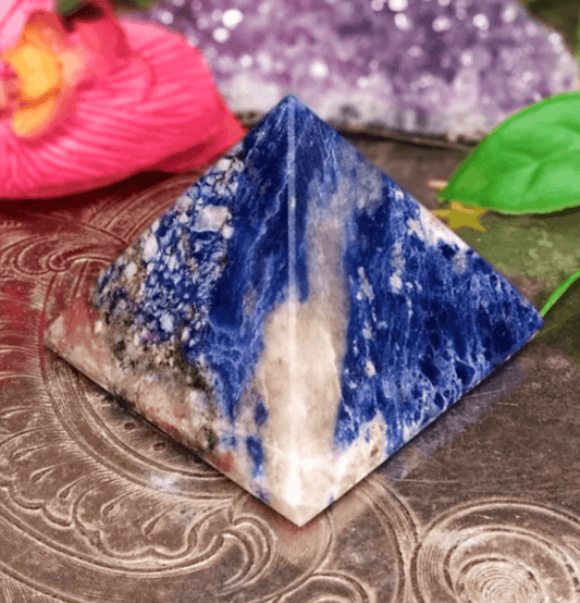 Sodalite Crystal Pyramid - Spirit and Stardust