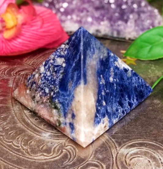 Sodalite Crystal Pyramid