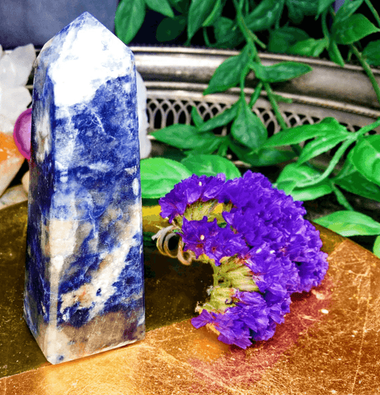 Sodalite Crystal Obelisk - Spirit and Stardust