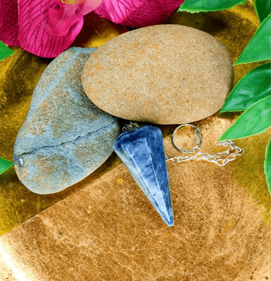 Sodalite Crystal Hexagon Pendulum - Spirit and Stardust