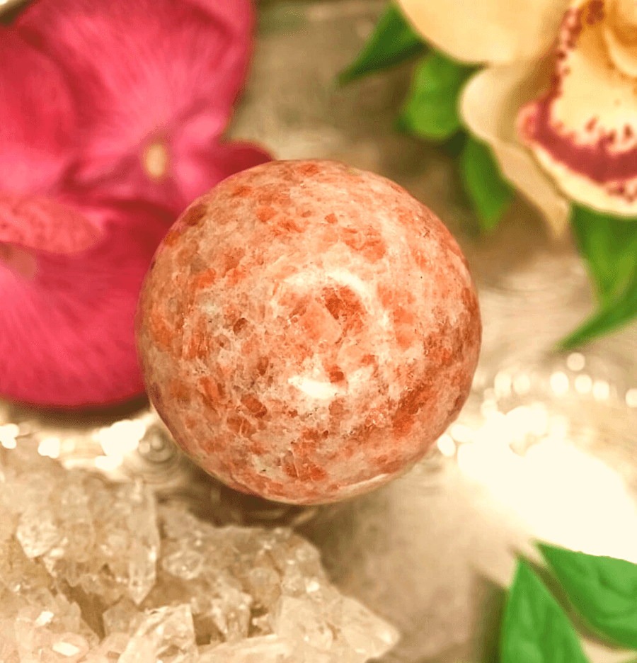 Sunstone Crystal Sphere - Spirit and Stardust