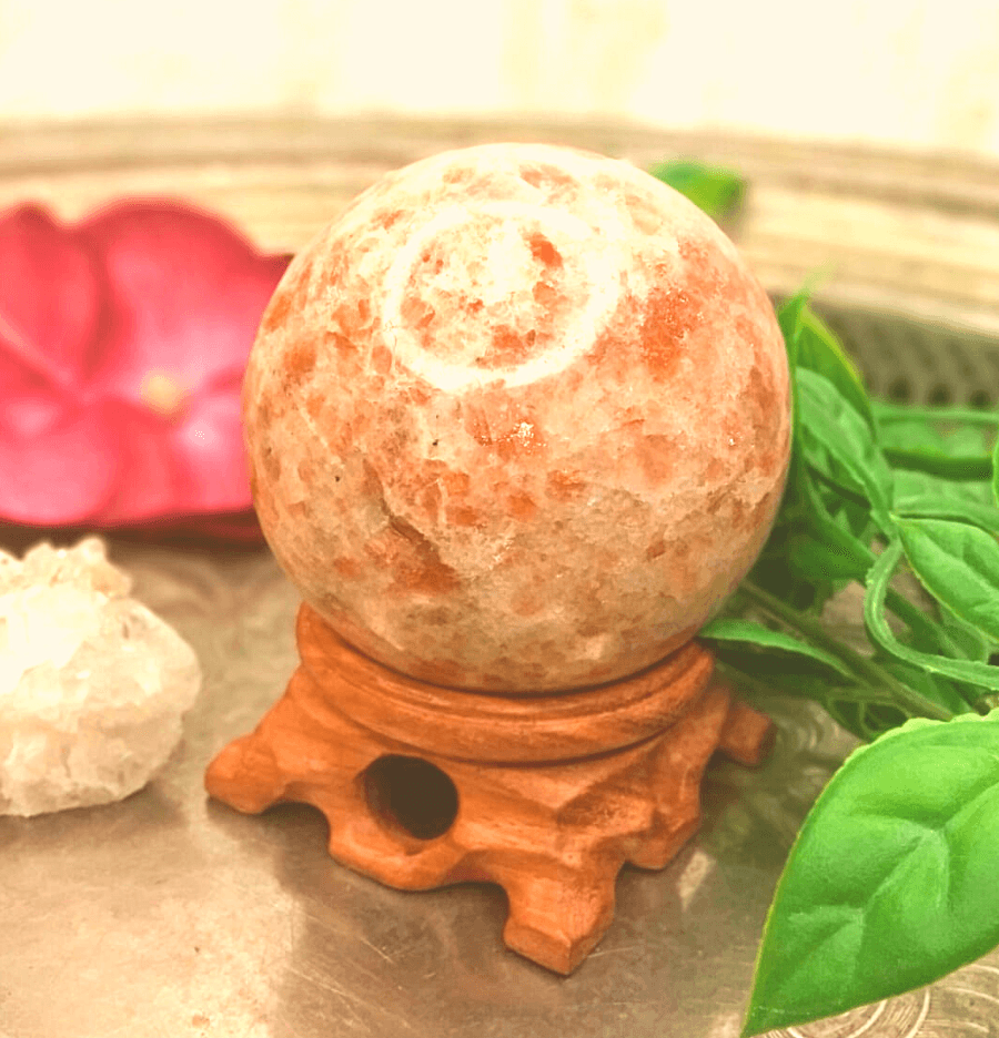 Sunstone Crystal Sphere - Spirit and Stardust