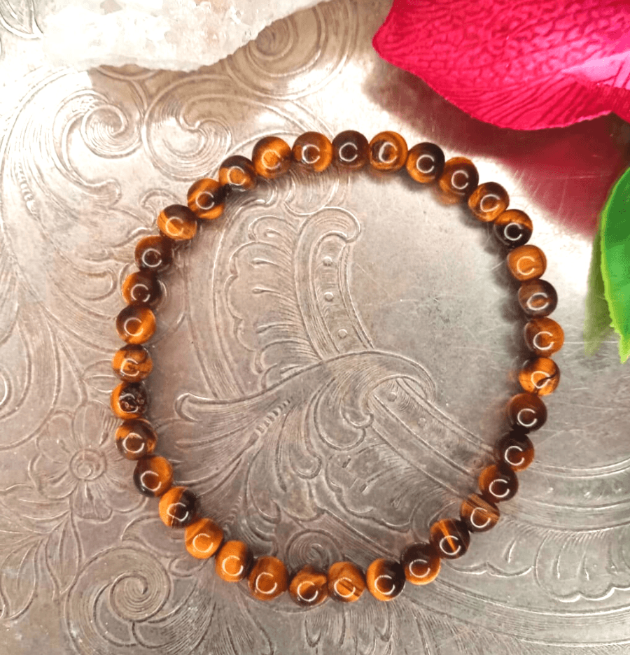Tiger's Eye Bracelet For Courage (6mm Beads) - Spirit and Stardust