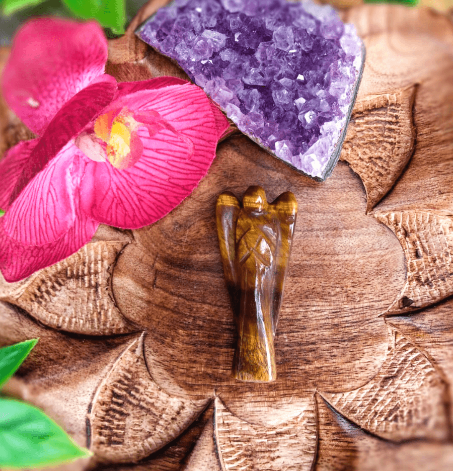 Tiger's Eye Crystal Angel - Spirit and Stardust