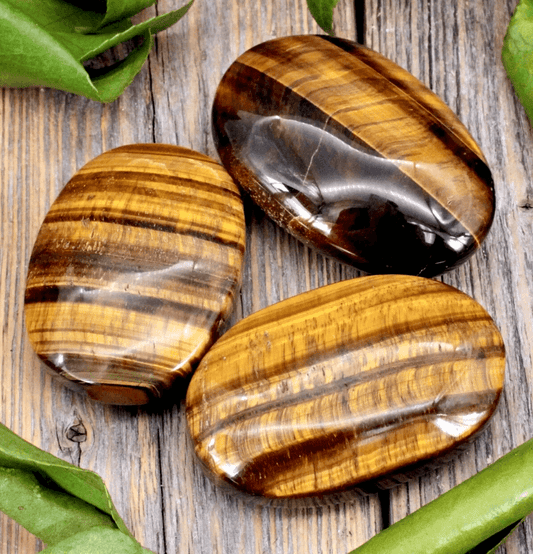 Tiger's Eye Palm Stone For All Knowing - Spirit and Stardust
