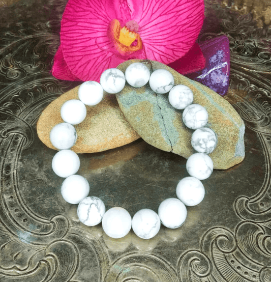 White Howlite Bracelet For Peace - Spirit and Stardust