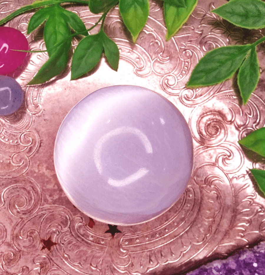 White Selenite Crystal Sphere - Spirit and Stardust