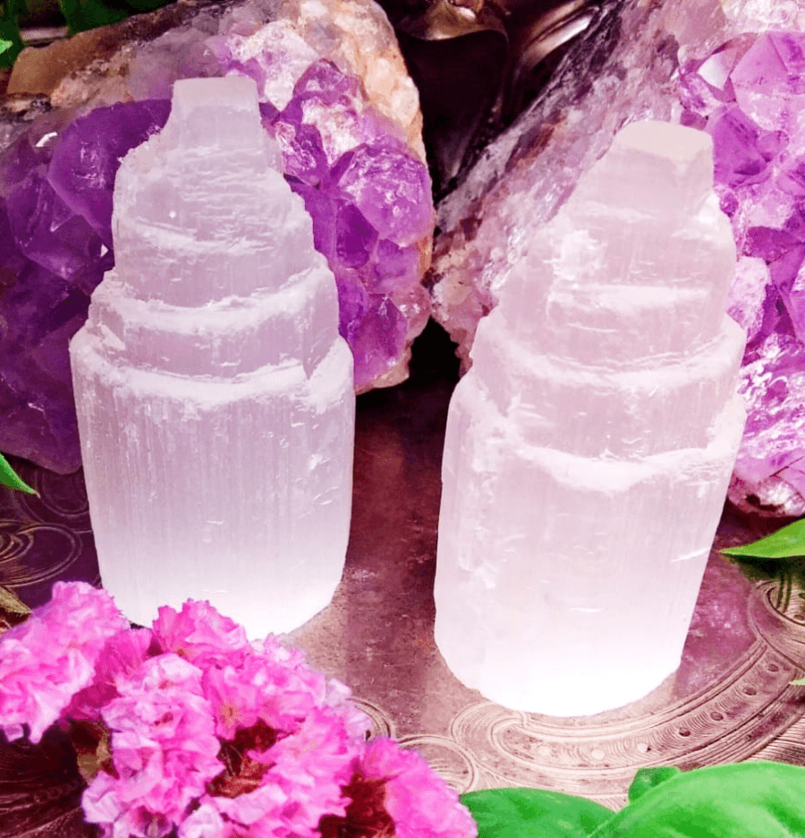 White Selenite Tower (10cm) - Spirit and Stardust